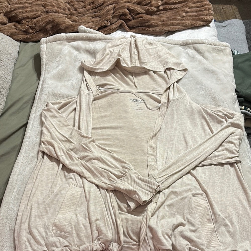 Beige Hooded Cardigan by Splendid